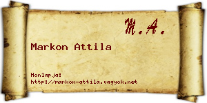 Markon Attila névjegykártya